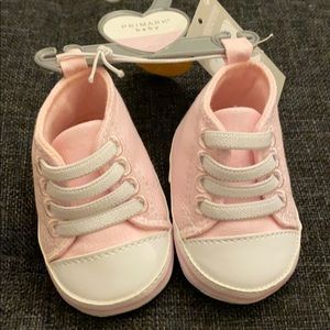 White and Pink babygirl shoes size 1